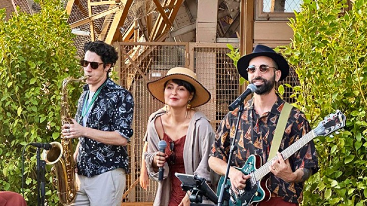 Musique sur la terrasse du 1er étage